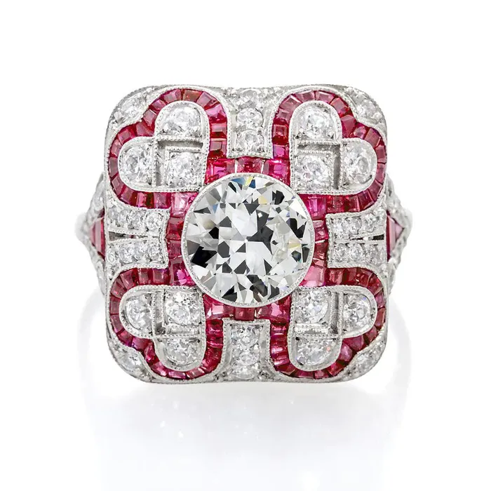 Rings Art Deco Jewelry New Antique Style Halo Old Cut Natural Earth Mined Diamond Ruby Ring HarryChadEntcom Rings Art Deco Jewelry New Antique Style Halo Old Cut Natural Earth Mined Diamond Ruby Ring HarryChadEntcom