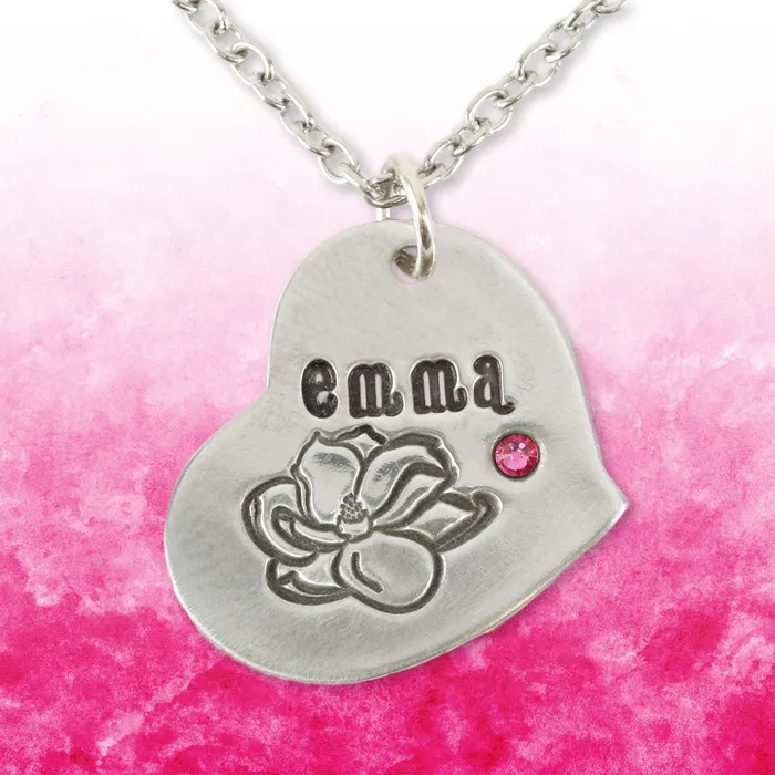 Rings DS 12 Magnolia Open Flower 1 Metal Design Stamp 10mm Beaducation Original