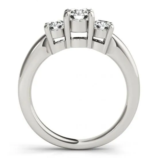 Rings GB 2 Carats Three Stone Round Cut Natural Earth Mined Diamond Ring White Gold 14K New Rings GB 2 Carats Three Stone Round Cut Natural Earth Mined Diamond Ring White Gold 14K New