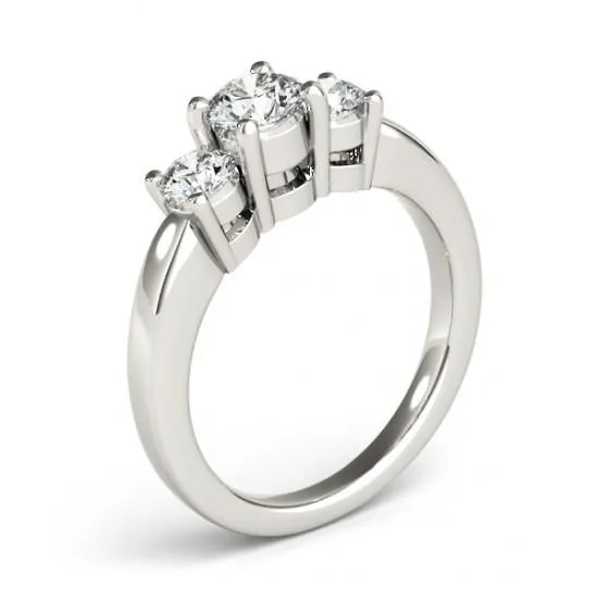 Rings GB 2 Carats Three Stone Round Cut Natural Earth Mined Diamond Ring White Gold 14K New Rings GB 2 Carats Three Stone Round Cut Natural Earth Mined Diamond Ring White Gold 14K New