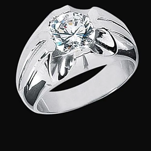 Rings GB Gypsy 250 Carat Round Natural Earth Mined Diamond Solitaire Ring White Gold 14K Rings GB Gypsy 250 Carat Round Natural Earth Mined Diamond Solitaire Ring White Gold 14K