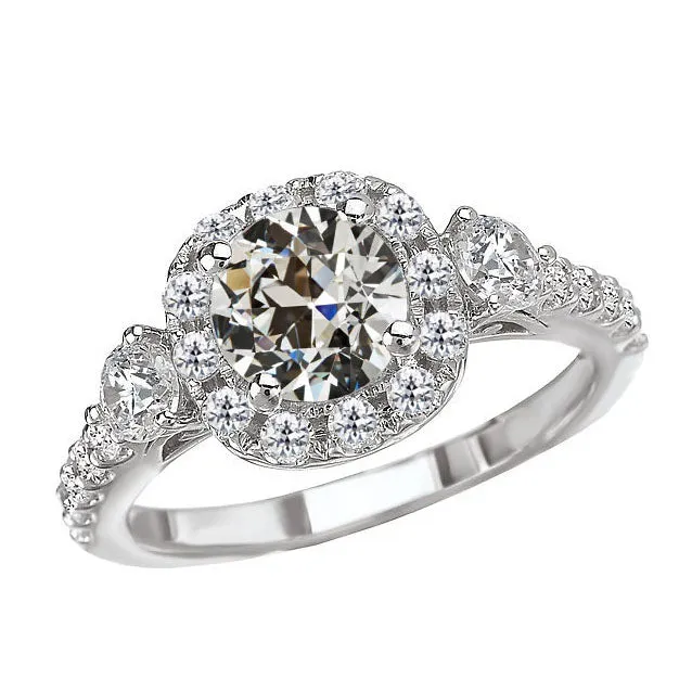 Rings Halo Round Old Mine Cut Real Natural Earth Mined Diamond Anniversary Ring 550 Carats HarryChadEntcom Rings Halo Round Old Mine Cut Real Natural Earth Mined Diamond Anniversary Ring 550 Carats HarryChadEntcom