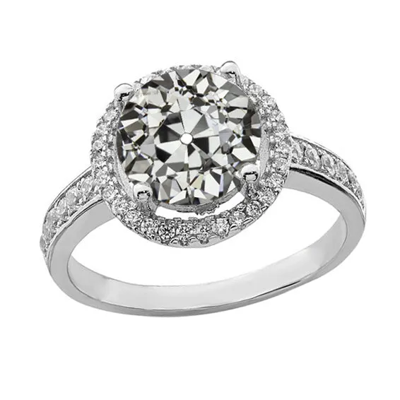 Rings HarryChadEntcom 14K Gold Halo Ring Round Old Cut Natural Earth Mined Diamond Prong Set Jewelry 350 Carats Rings HarryChadEntcom 14K Gold Halo Ring Round Old Cut Natural Earth Mined Diamond Prong Set Jewelry 350 Carats