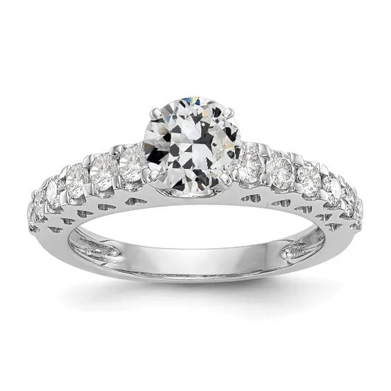 Rings HarryChadEntcom 14K Gold Round Old Mine Cut Real Natural Earth Mined Diamond Ring Prong Set Jewelry 3 Carats Rings HarryChadEntcom 14K Gold Round Old Mine Cut Real Natural Earth Mined Diamond Ring Prong Set Jewelry 3 Carats