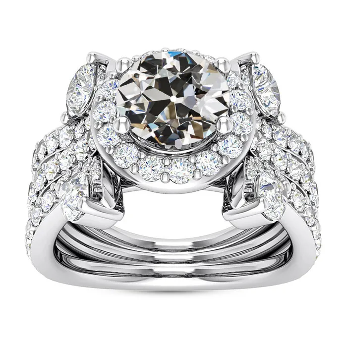 Rings HarryChadEntcom Halo Wedding Ring Set Marquise Round Old Miner Natural Earth Mined Diamond 10 Carats Rings HarryChadEntcom Halo Wedding Ring Set Marquise Round Old Miner Natural Earth Mined Diamond 10 Carats