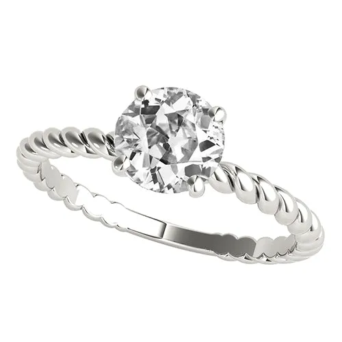 Rings HarryChadEntcom Old Miner Genuine Natural Earth Mined Diamond Solitaire Ring Prong Rope Style 2 Carats Gold Rings HarryChadEntcom Old Miner Genuine Natural Earth Mined Diamond Solitaire Ring Prong Rope Style 2 Carats Gold