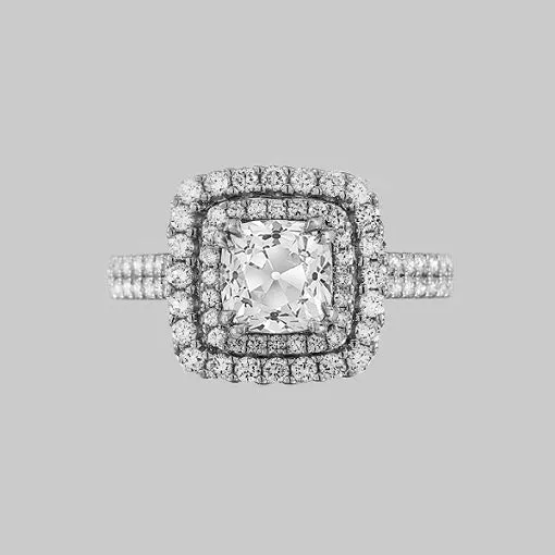 Rings HarryChadEntcom Round Halo Cushion Old Mine Cut Genuine Natural Earth Mined Diamond Engagement Ring 450 Carats Rings HarryChadEntcom Round Halo Cushion Old Mine Cut Genuine Natural Earth Mined Diamond Engagement Ring 450 Carats