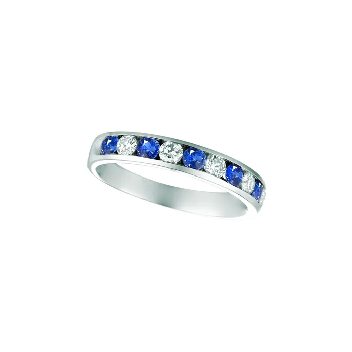 Rings HarryChadEntcom Sapphire Natural Earth Mined Diamond Eternity Band 1 Carats 14K White Gold Rings HarryChadEntcom Sapphire Natural Earth Mined Diamond Eternity Band 1 Carats 14K White Gold