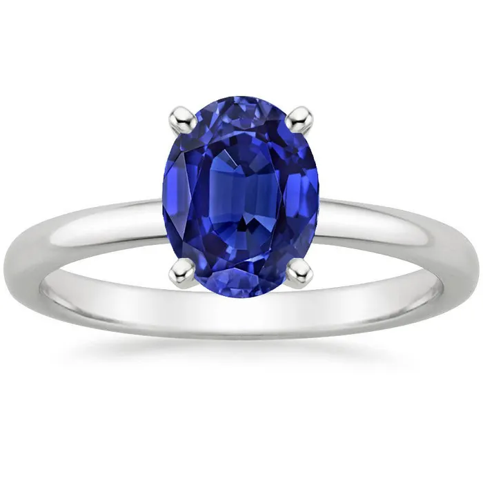 Rings HarryChadEntcom Solitaire Blue Sapphire Engagement Ring Oval Cut 350 Carats Rings HarryChadEntcom Solitaire Blue Sapphire Engagement Ring Oval Cut 350 Carats