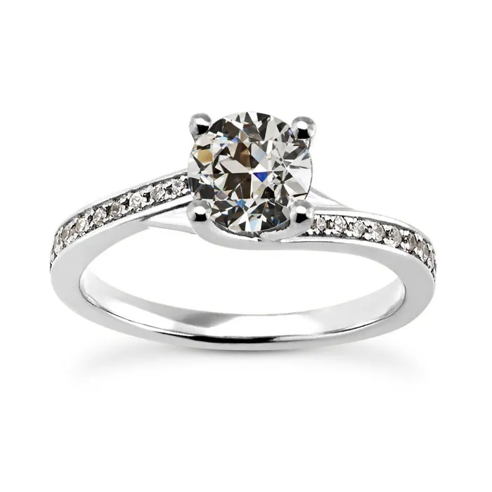 Rings HarryChadEntcom Solitaire Ring With Accents Old Cut Natural Earth Mined Diamond Ring Gold 3 Carats Rings HarryChadEntcom Solitaire Ring With Accents Old Cut Natural Earth Mined Diamond Ring Gold 3 Carats