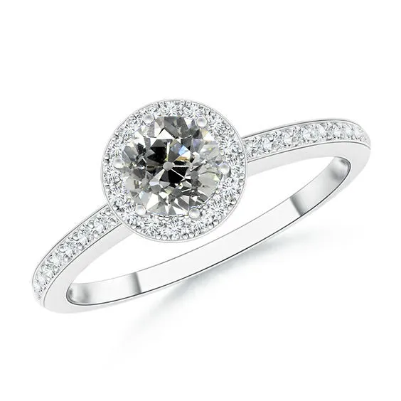 Rings HarryChadEntcom Women Halo Wedding Ring Old Cut Round Natural Earth Mined Diamond 250 Carats Rings HarryChadEntcom Women Halo Wedding Ring Old Cut Round Natural Earth Mined Diamond 250 Carats