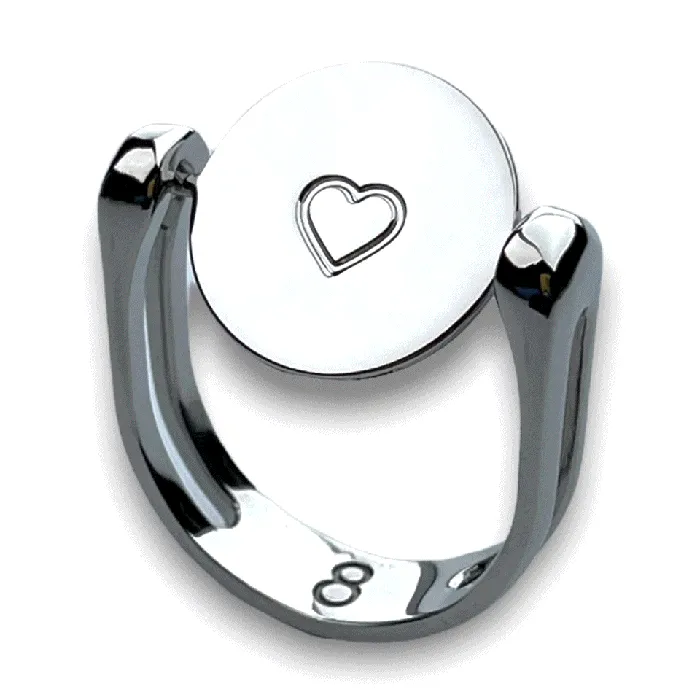 Rings MyCONQUERing Heart Symbol Interchangeable Fidget Ring