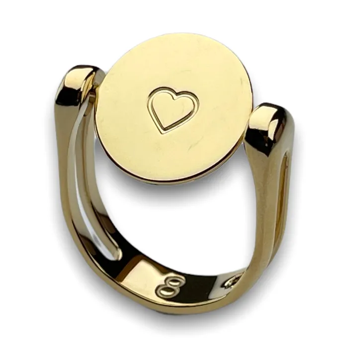 Rings MyCONQUERing Heart Symbol Interchangeable Fidget Ring