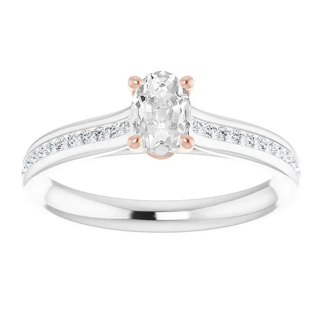 Rings Oval Old Cut Natural Earth Mined Diamond Ring Two Tone Prong Channel Set 440 Carats HarryChadEntcom Rings Oval Old Cut Natural Earth Mined Diamond Ring Two Tone Prong Channel Set 440 Carats HarryChadEntcom