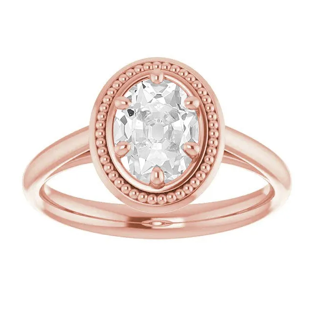 Rings Rose Gold Solitaire Ring Oval Old Cut Natural Earth Mined Diamond Beaded Style 4 Carats HarryChadEntcom Rings Rose Gold Solitaire Ring Oval Old Cut Natural Earth Mined Diamond Beaded Style 4 Carats HarryChadEntcom