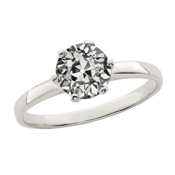 Rings Solitaire Wedding Ring Old Mine Cut Natural Earth Mined Diamond 6 Prong Set 2 Carats HarryChadEntcom Rings Solitaire Wedding Ring Old Mine Cut Natural Earth Mined Diamond 6 Prong Set 2 Carats HarryChadEntcom