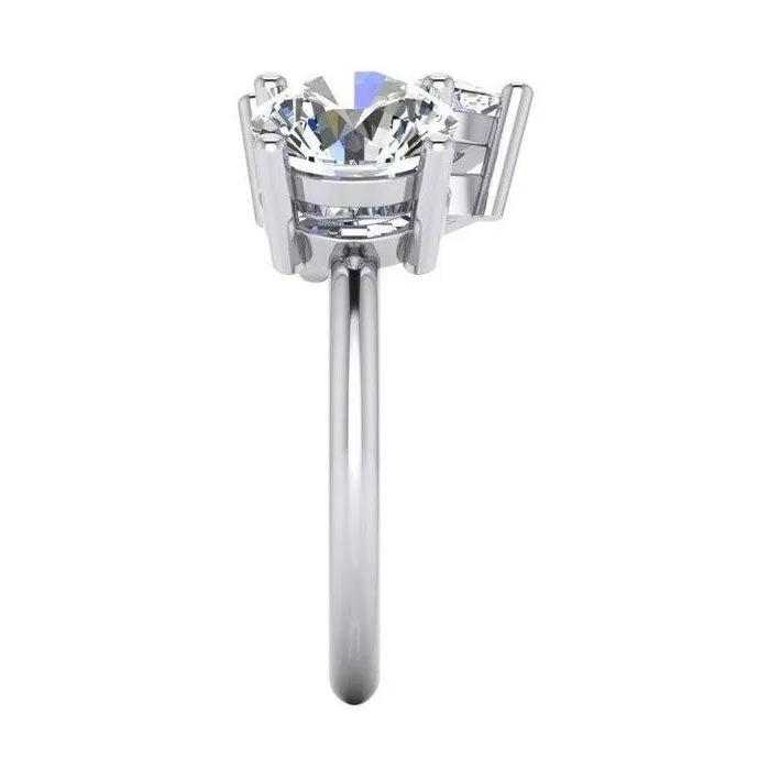 Rings Toi et Moi Two Stone Round Pear Natural Earth Mined Diamond Ring 4 Carats White Gold 14K GB Rings Toi et Moi Two Stone Round Pear Natural Earth Mined Diamond Ring 4 Carats White Gold 14K GB