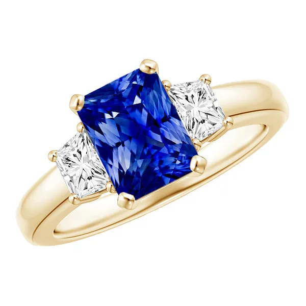 Rings Trapezoid Radiant Sapphire 3 Stone Natural Earth Mined Diamond Ring 3 Carats Yellow Gold HarryChadEntcom Rings Trapezoid Radiant Sapphire 3 Stone Natural Earth Mined Diamond Ring 3 Carats Yellow Gold HarryChadEntcom