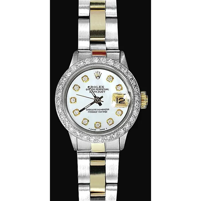 Rolex Datejust Two Tone Ladies Watch Diamond Bezel GB Rings Rolex Datejust Two Tone Ladies Watch Diamond Bezel GB Rings