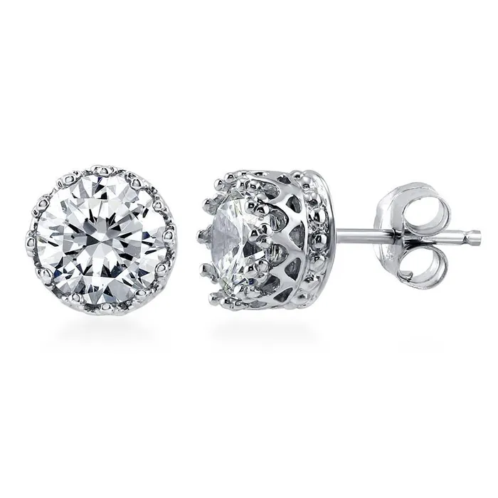 Round Cut 3 Carats Natural Earth Mined Diamonds Stud Earring White Gold 14K GB Earrings Round Cut 3 Carats Natural Earth Mined Diamonds Stud Earring White Gold 14K GB Earrings