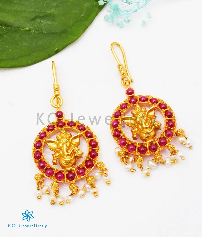 Silversmith Earrings The Atharva Silver Ganesha Earrings