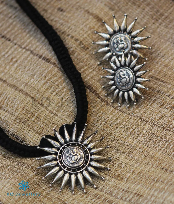 Silversmith Necklaces The Durja Silver Necklace Oxidised