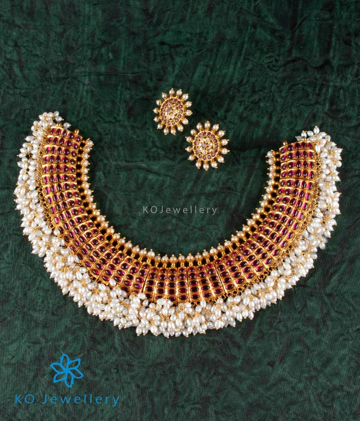Silversmith Necklaces The Garv Silver Kempu Necklace