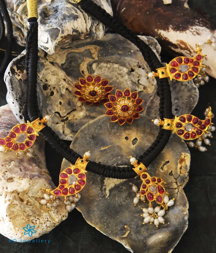 Silversmith Necklaces The Mango Silver Thread Necklace Black