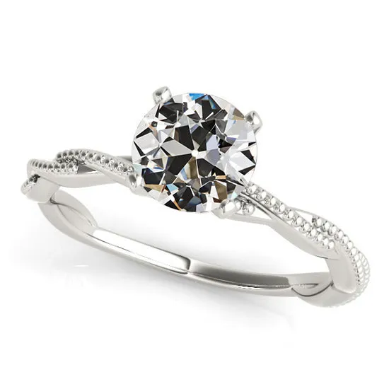 Solitaire Ring Old Mine Cut Natural Earth Mined Diamond Twisted Shank 2 Carats Gold HarryChadEntcom Rings Solitaire Ring Old Mine Cut Natural Earth Mined Diamond Twisted Shank 2 Carats Gold HarryChadEntcom Rings