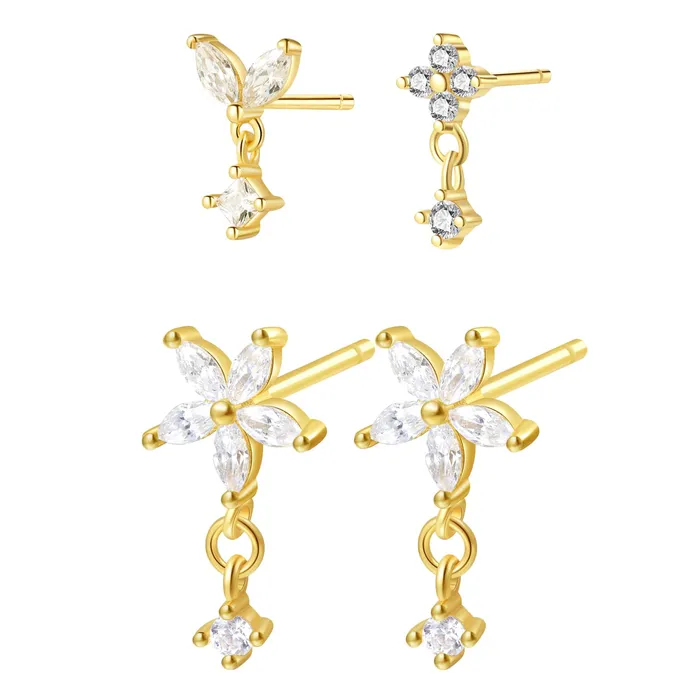 Springtime Stud Earring Set Sterling Silver Hey Happiness Earrings