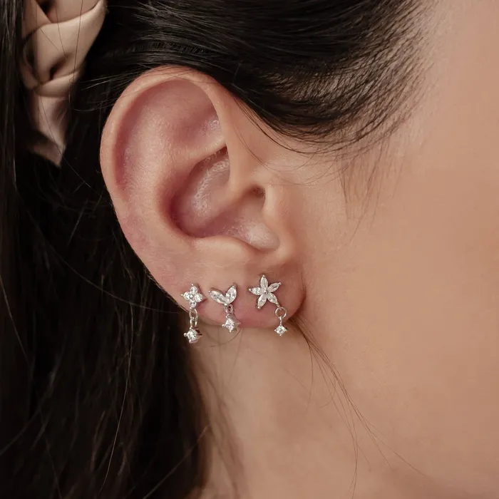 Springtime Stud Earring Set Sterling Silver Hey Happiness Earrings Springtime Stud Earring Set Sterling Silver Hey Happiness Earrings