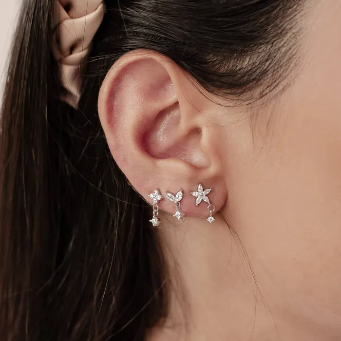 Springtime Stud Earring Set Sterling Silver Hey Happiness Earrings Springtime Stud Earring Set Sterling Silver Hey Happiness Earrings