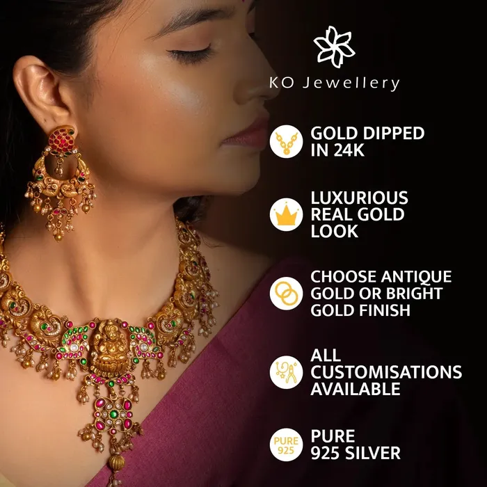 The Abir Silver Kempu Necklace Silversmith Necklaces
