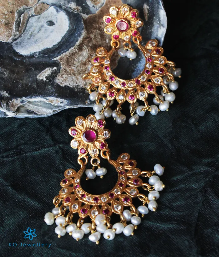 The Kankana Silver Earrings RedWhite Silversmith Earrings
