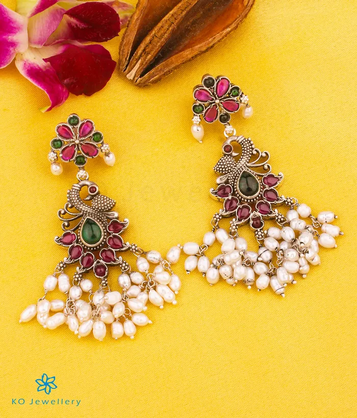 The Rachana Silver Guttapusalu Necklace OxidisedMedium Silversmith Necklaces