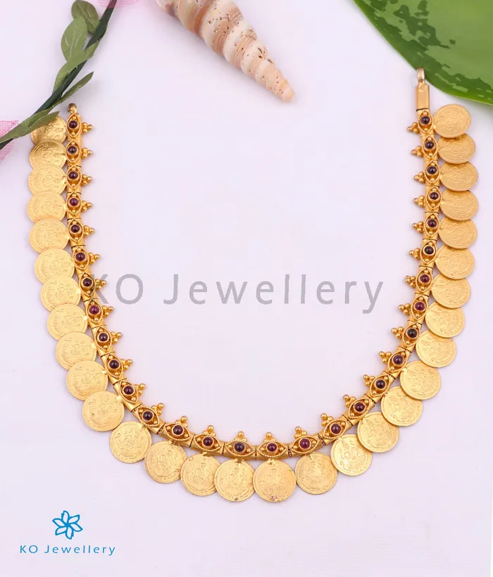The Rishita Silver Lakshmi Kasumala Coin Necklace Silversmith Necklaces