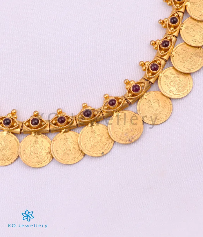 The Rishita Silver Lakshmi Kasumala Coin Necklace Silversmith Necklaces