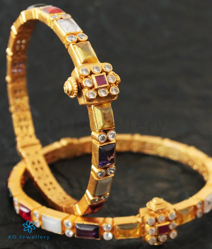 The Sattva Silver Navratna Bracelet Size 28 Silversmith Bracelets
