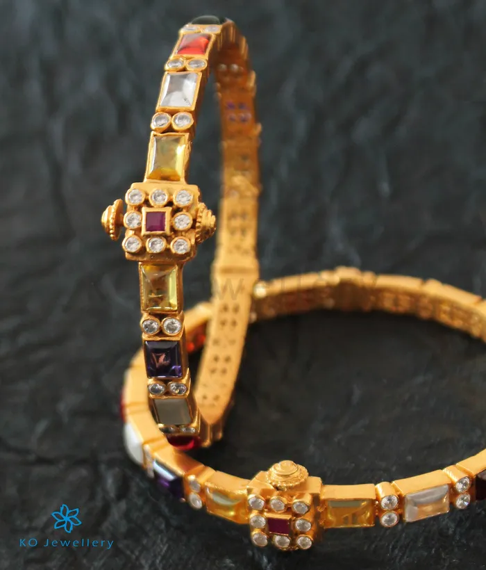 The Sattva Silver Navratna Bracelet Size 28 Silversmith Bracelets