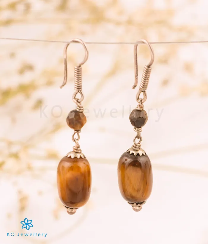 The Tigereye Silver Gemstone Earring Gemstone Earrings