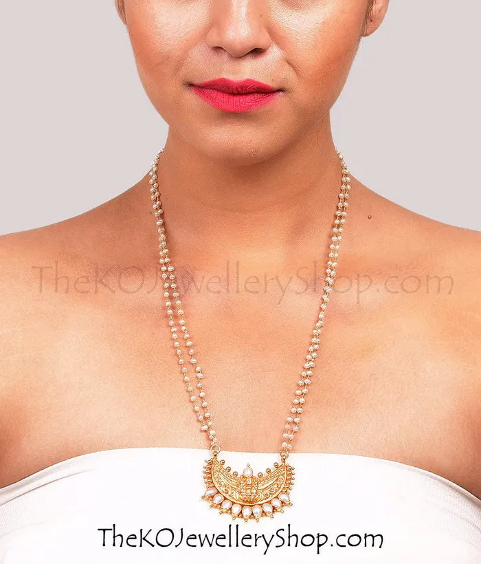 The Vaishnavi Silver Pearl Pendant Silversmith Necklaces