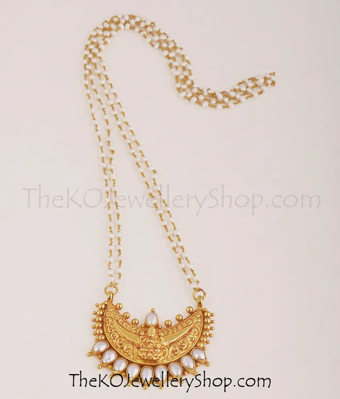 The Vaishnavi Silver Pearl Pendant Silversmith Necklaces