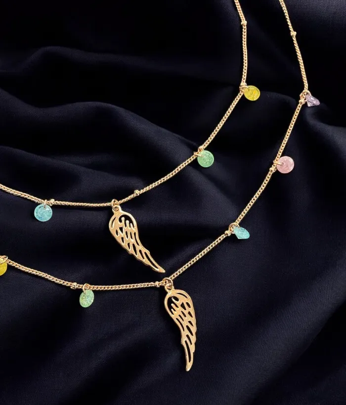 The Wings Silver Rosegold Anklets Imported Earrings