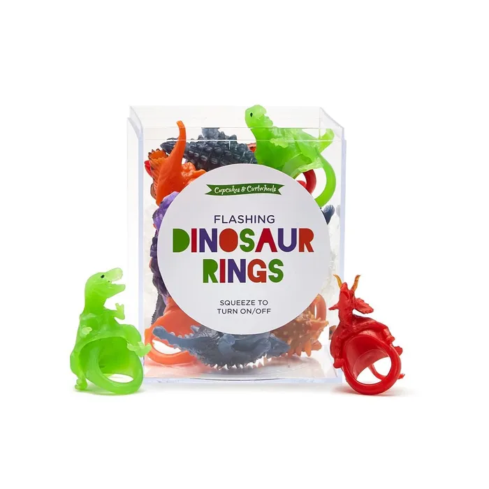Twos Company Flashing Dinosaur 48Pcs Puppet Ring with Display in 6 Designs Twos Company Rings Twos Company Flashing Dinosaur 48Pcs Puppet Ring with Display in 6 Designs Twos Company Rings