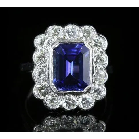 Vintage Style Tanzanite Cocktail Ring GB Rings