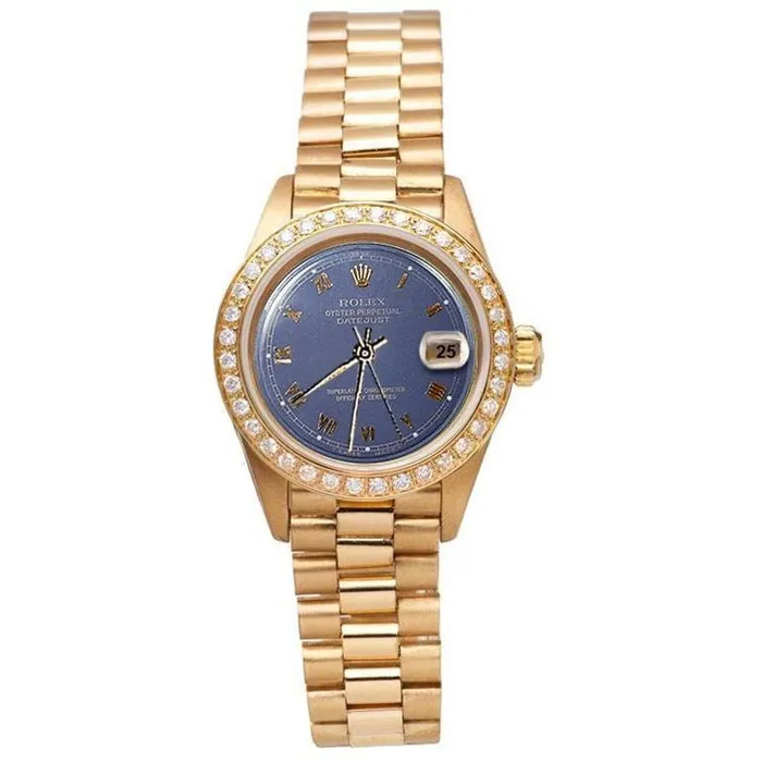 Watches Blue Roman Dial Rolex Dj Presidential Style Watch Diamond Bezel G GB Watches Blue Roman Dial Rolex Dj Presidential Style Watch Diamond Bezel G GB