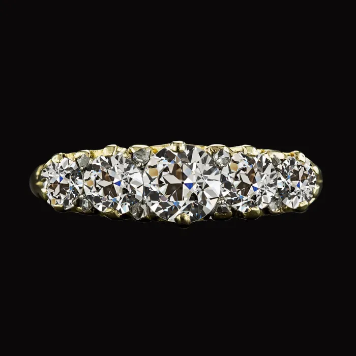 Wedding Ring Round Old Mine Cut Genuine Natural Earth Mined Diamond 5 Stone Gold 550 Carats HarryChadEntcom Rings Wedding Ring Round Old Mine Cut Genuine Natural Earth Mined Diamond 5 Stone Gold 550 Carats HarryChadEntcom Rings