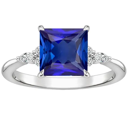 Women Gemstone Ring Blue Sapphire With Accents White Gold 375 Carats HarryChadEntcom Rings Women Gemstone Ring Blue Sapphire With Accents White Gold 375 Carats HarryChadEntcom Rings