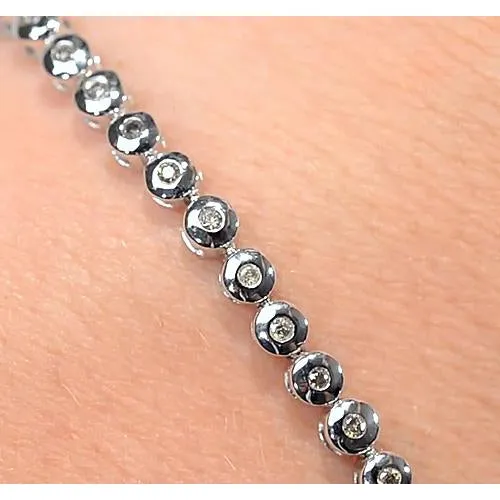 Women Natural Earth Mined Diamond Tennis Bracelet 550 Carats Round White Gold Jewelry New GB Bracelets Women Natural Earth Mined Diamond Tennis Bracelet 550 Carats Round White Gold Jewelry New GB Bracelets