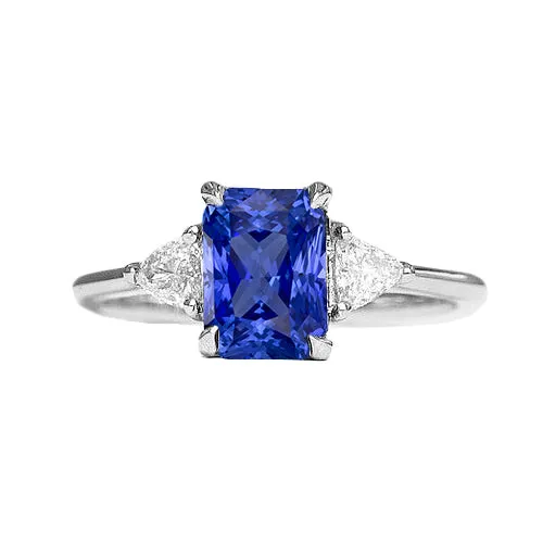 Womens 3 Stone Radiant Sapphire Ring Trillion Natural Earth Mined Diamonds 225 Carats HarryChadEntcom Rings Womens 3 Stone Radiant Sapphire Ring Trillion Natural Earth Mined Diamonds 225 Carats HarryChadEntcom Rings